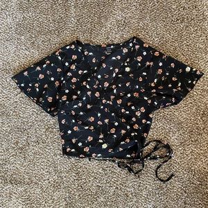 Floral Wrap Top